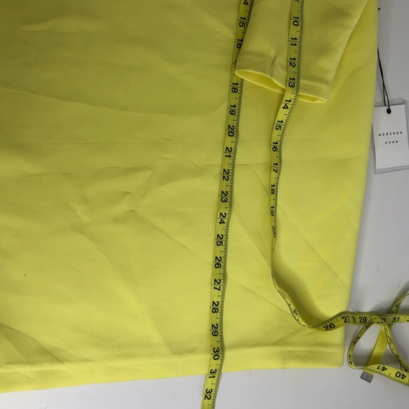 English Rose Yellow Scuba Mini Dress Tunic S NWT - Picture 8 of 8